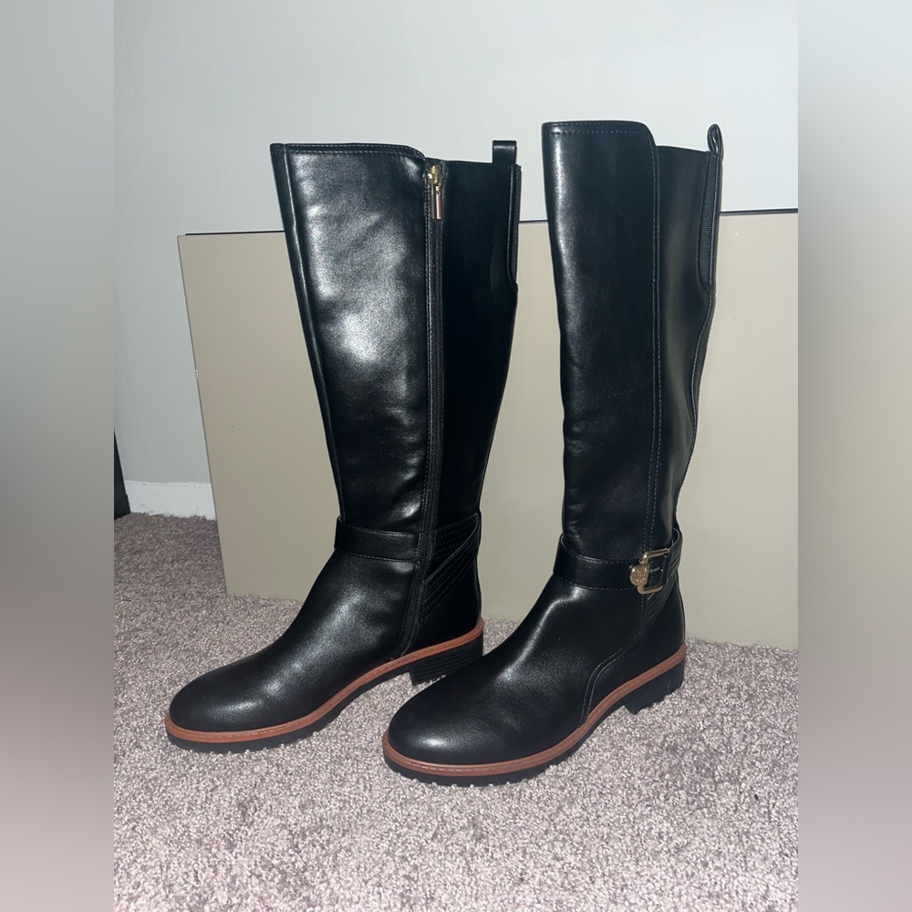 Tommy Hilfiger 8.5 Black Tall Riding Boots NEW